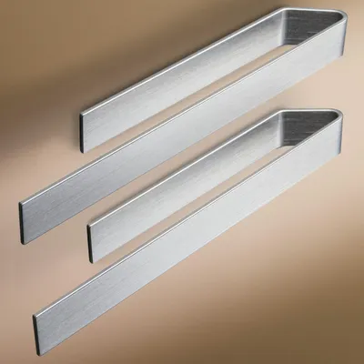 Produktbild von Designfabrik Hamburg Handtuchhalter | 40 cm Silber 2er-Set | Ohne Bohren