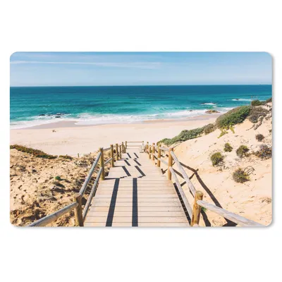 Produktbild von MuchoWow® Mauspad Mousepad Strand - Treppe - Portugal 27x18 cm - Mousepads - Maus Mat - Pad - Mausunterlage - Büroartikel - Desk Matten