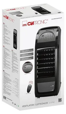 Zdjęcie produktu dla Clatronic LK 3742, Klimatyzator ewaporacyjny, Czarny, 4 szt., 4,5 l, 8 h, Prąd przemienny