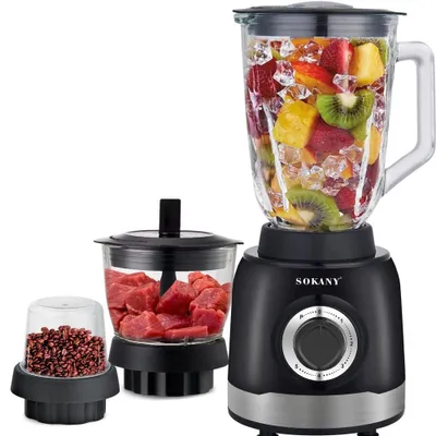 3-in-1 Mixer 1000 W, 5 Stufen + Puls, 1,5 l Smoothie, 0,7 l Zerkleinerer