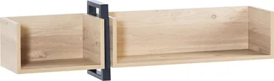 Produktbild von Wandregal in Anthrazit mit 2 Fächer durch Metall Element