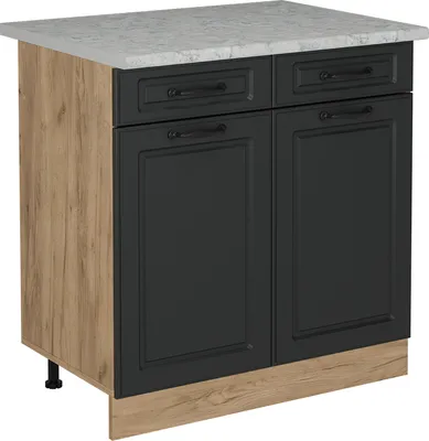 Produktbild von Küchenunterschrank Vicco R-Line Anthrazit Landhaus 80 cm AP Marmor, Model 53376