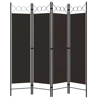 Produktbild von vidaXL 4-tlg. Raumteiler Braun 160 x 180 cm