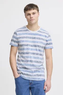 Produktbild von SOLID SDTet Herren T-Shirt Kurzarm Shirt mit Streifen Rundhals-Ausschnitt Baumwollmischung Regular fit