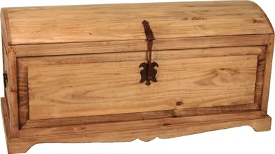 Produktbild von MiaMöbel Truhe Mexico Möbel 115x53x55 cm Landhausstil Massivholz Pinie Honig