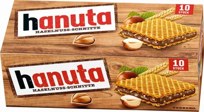 Zdjęcie produktu dla hanuta orzech laskowy plastry 10 szt.