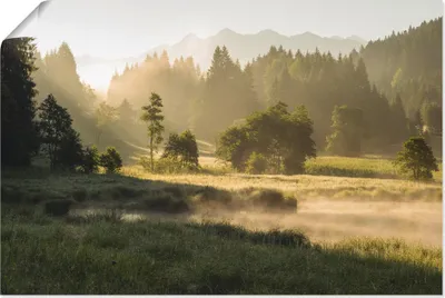 Produktbild von ARTland Poster Sommermorgen in den Alpen Größe: 90x60 cm