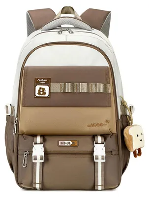 Produktbild von Schulrucksack Daypack Tagesrucksack Uni Wasserdicht Braun 36x22x48cm