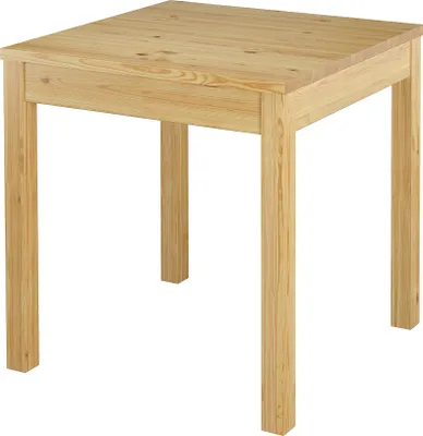 A simple wooden table against a white background.