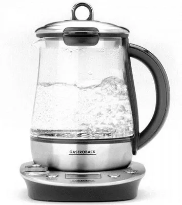 Obrázok produktu pre Gastroback Design Tea & More Advanced, Strieborná, Priehľadná, LCD, 1,5 L, 0,48 L, 0,75 L, Tlačidlá