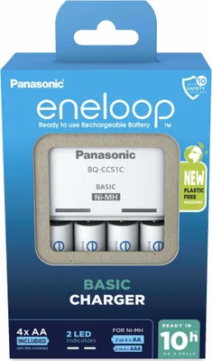 Immagine prodotto di eneloop Caricabatterie Panasonic Basic BQ-CC51 + 4x AA/2000