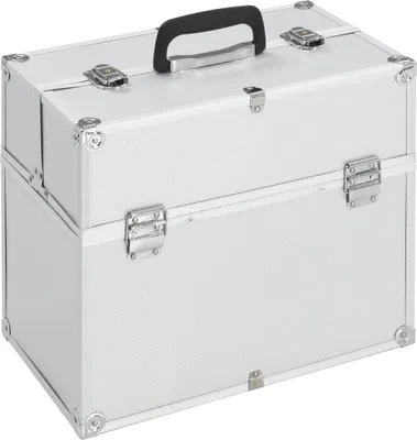 Obrázek produktu pro Kosmetický kufřík 38x23x34 cm stříbrný hliník