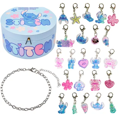 Stitch Adventskalender 2026 – 23 Charms + Armband für Mädchen