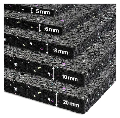Produktbild von Anti-Vibrationsmatte für Waschmaschinen - Schallschutzmatte aus dickem Gummi, schall- und stoßdämpfend, Dicke: 10 mm; 125 x 200 cm
