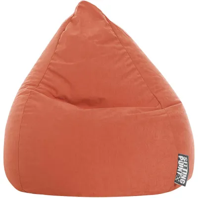 Produktbild von Sitting Point Sitzsack BeanBag Easy XL, Orange, 110 x 70 cm, Polyester Bezug, Polystyrol Füllung, waschbar 30°C, wasserabweisend, nachfüllbar, Tropfenform für Innenbereich