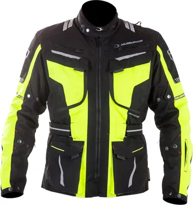 Image de MUGENRACE Aerator blouson textile moto étanche, noir/jaune, L