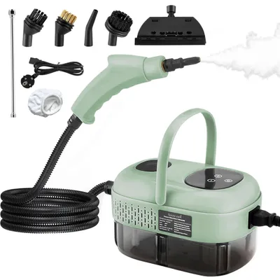 Produktbild von Dampfreiniger, 2500 W Handdampfreiniger zum Entfernen von Schmutz und Fett, tragbarer Dampfdruck mit 3 Bürstenköpfen für Küchenmöbel, Badezimmer, Auto
