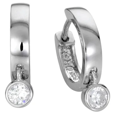 Produktbild von Miamar Damen SCR09 Creolen Silber Zirkonia Weiß