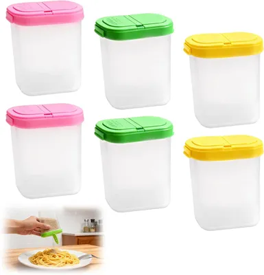 Obrázok produktu pre Sada 6 nádob na bylinky, objem 250 ml, vyrobené z plastu bez BPA, vzduchotesné, vhodné do kuchyne