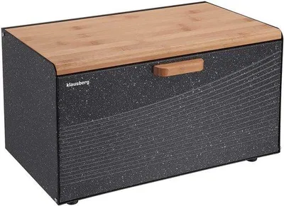 Produktbild von Holz- und Edelstahl-Brotkorb - Groß und Stilvoll für frisches Brot
