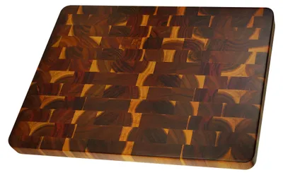 Imagen del producto de Tabla de cortar Relaxdays, de madera de acacia, 51 x 36 cm, para cortar y servir, 3 cm de grosor, bordes redondeados, tabla de madera, color natural, Imagen generada por IA