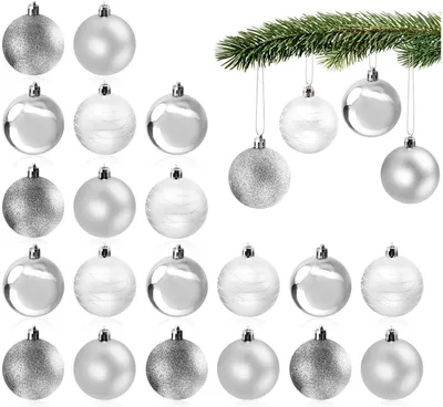 Productafbeelding van Kerstballen - Set van 20 - Kerstboomballen onbreekbaar gemaakt van plastic