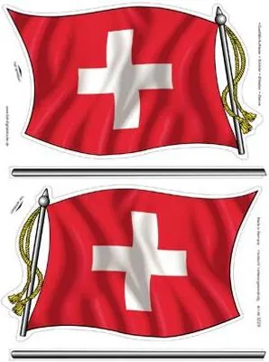 Produktbild von PVC-Aufkleber - Schweizer Flaggen - 301225 - Gr. ca. 33 x 24 cm
