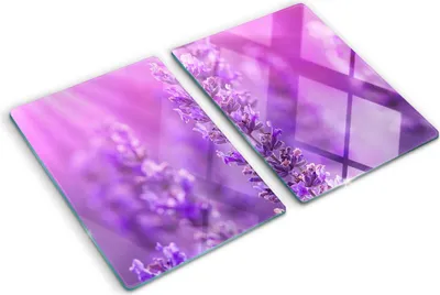 Imagen del producto de Cubierta para placa de cocina – Cubierta para placa de inducción – Placa de vidrio protectora – 2x40x52 cm – Placas de vidrio protectoras para cocina – Vidrio templado – Lavanda