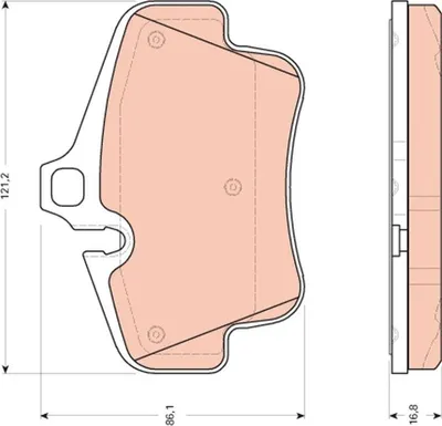 Produktbild von TRW Bremsbeläge Satz Hinten für PORSCHE 911 (996) GDB1758