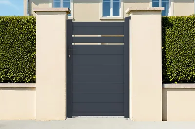 Produktbild von Gartentür aus aluminium 1m CIMONE H.160cm grau
