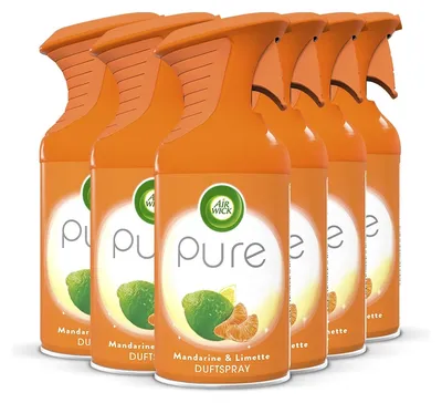 Produktbild von Air Wick Premium-Duftspray PURE Mandarine & Limette Lufterfrischer 6 x 250 ml