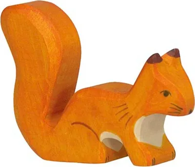 Produktbild von HOLZTIGER Eichhörnchen aus Holz - stehend, orange