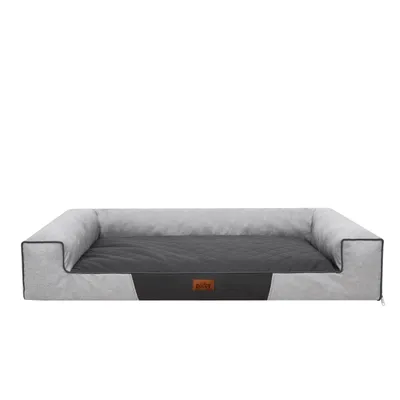 Image de Lit rectangulaire pour chien, modèle canapé avec housse amovible et imperméable - L 80 x 55 cm