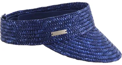 Seeberger Strohborte Schirm Visor in blau