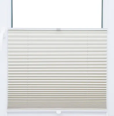 Produktbild von Thermo Black Out Plissee 45x150 cm beige silber metallic 100% Verdunkelnd