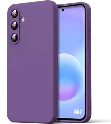 Image de Coque pour Samsung Galaxy A57 5G, Protection Silicone Anti-Rayures Antichoc Mat Violet Foncé