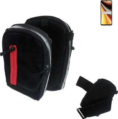 Produktbild von K-S-Trade Outdoor Gürteltasche Holster Umhängetasche kompatibel mit UMIDIGI Power 7 Max schwarz Handy Tasche Case travelbag Schutz Hülle Handy
