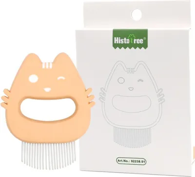Image de INF Peigne Chat Coquillage: Doux pour le toilettage des chats et des chiens Jaune