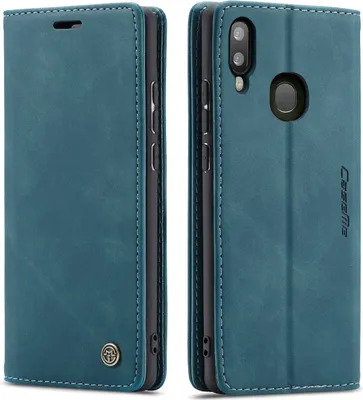 Image de Galaxy A40 Case, RetroPolyuréthaneLeather Case, Card Pockets, Magnetic Closure, Case with Stand Function for Samsung Galaxy A40 Blue