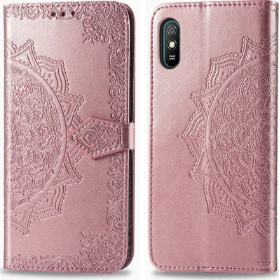 Produktbild von Mobigear Mandala  Xiaomi Redmi 9A Hülle Klapphülle Geldbörse - Roségold