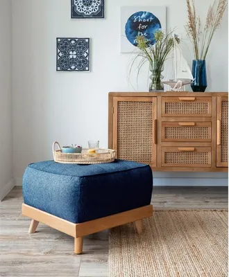 Produktbild von MIUFORM Dazzling Daisy - Hocker - 56x56cm - Navyblau - Fußhocker Sitzhocker