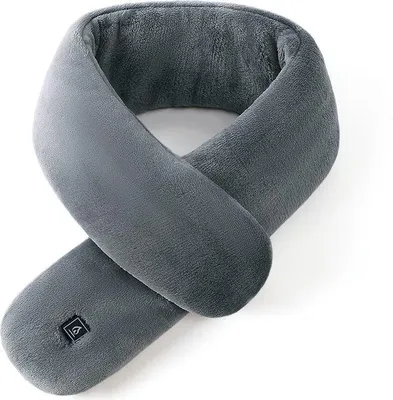 Produktbild von INF USB-Heizschal mit 3 Temperaturstufen & Vibrationsmassage für Nacken Grau