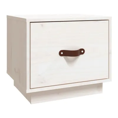 Obrázek produktu pro Noční stolek bílý 40 x 34 x 35 cm masivní borové dřevo