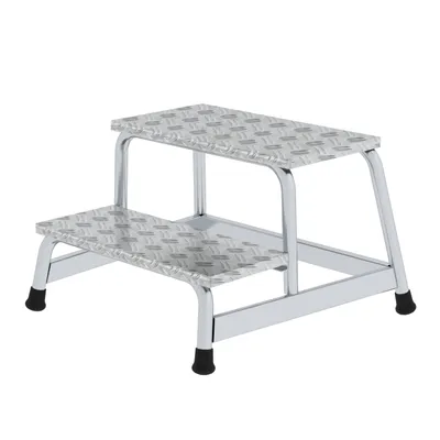 Produktbild von Günzburger Arbeitspodest 2 Stufen Podest-H.400mm Aluminium -Riffelblech - 50008