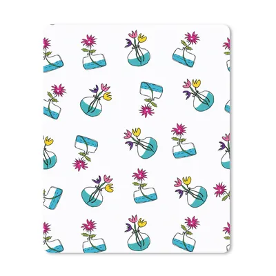 Produktbild von MuchoWow® Mauspad Mousepad Blumen - Muster - Frühling 19x23 cm - Mousepads - Maus Mat - Pad - Mausunterlage - Mauspads - Spielen