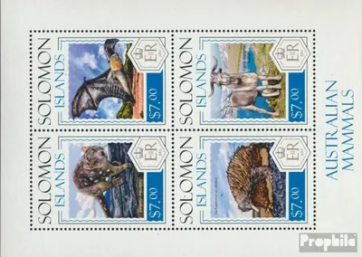 Produktbild von Briefmarken Salomoninseln 2014 Mi 2322-2325 Kleinbogen (kompl. Ausg.) postfrisch Australische Säugetiere