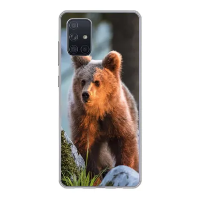 Produktbild von MuchoWow® Handyhülle Schutzhülle Hülle für Samsung Galaxy A51 5G Bär - Braun - Tier Silikon Softcase Handy Hülle - Abbildung