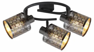 Zdjęcie produktu dla Lampa sufitowa Tuluza czarna 3xE14x40W metal wym:15,5x49x49cm IP20 Reality