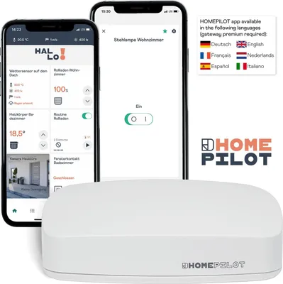 Produktbild von HOMEPILOT Smart Zwischenstecker kompakt 1800W DuoFern Repeater Alexa Weiß
