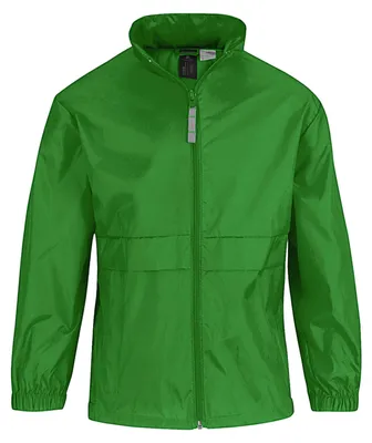 Productafbeelding van B&C - "Sirocco" windjack voor kinderen, model FK2407 (maat 104) (echtgroen)